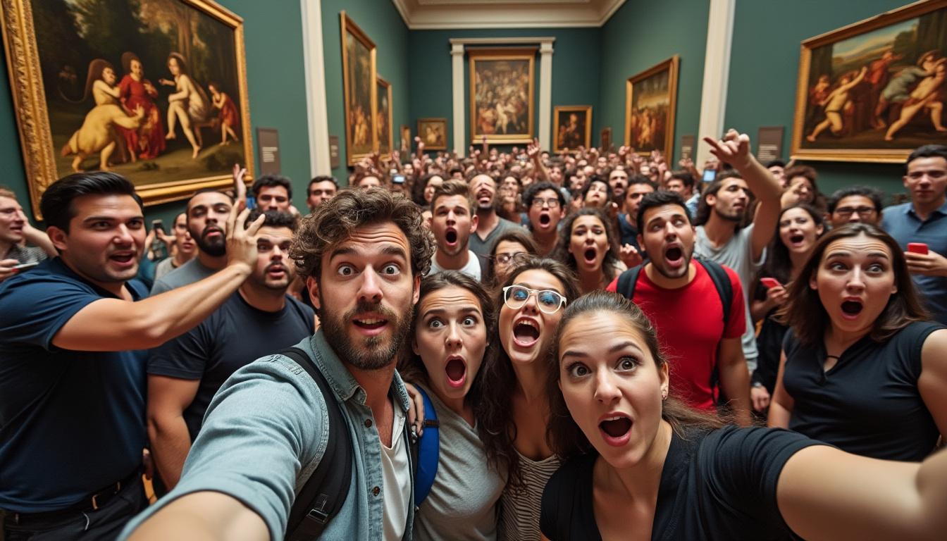 explore the intriguing incident of a selfie gone wrong at the uffizi gallery, sparking debates about the impact of photography in europe's museums and the balance between art appreciation and social media trends.