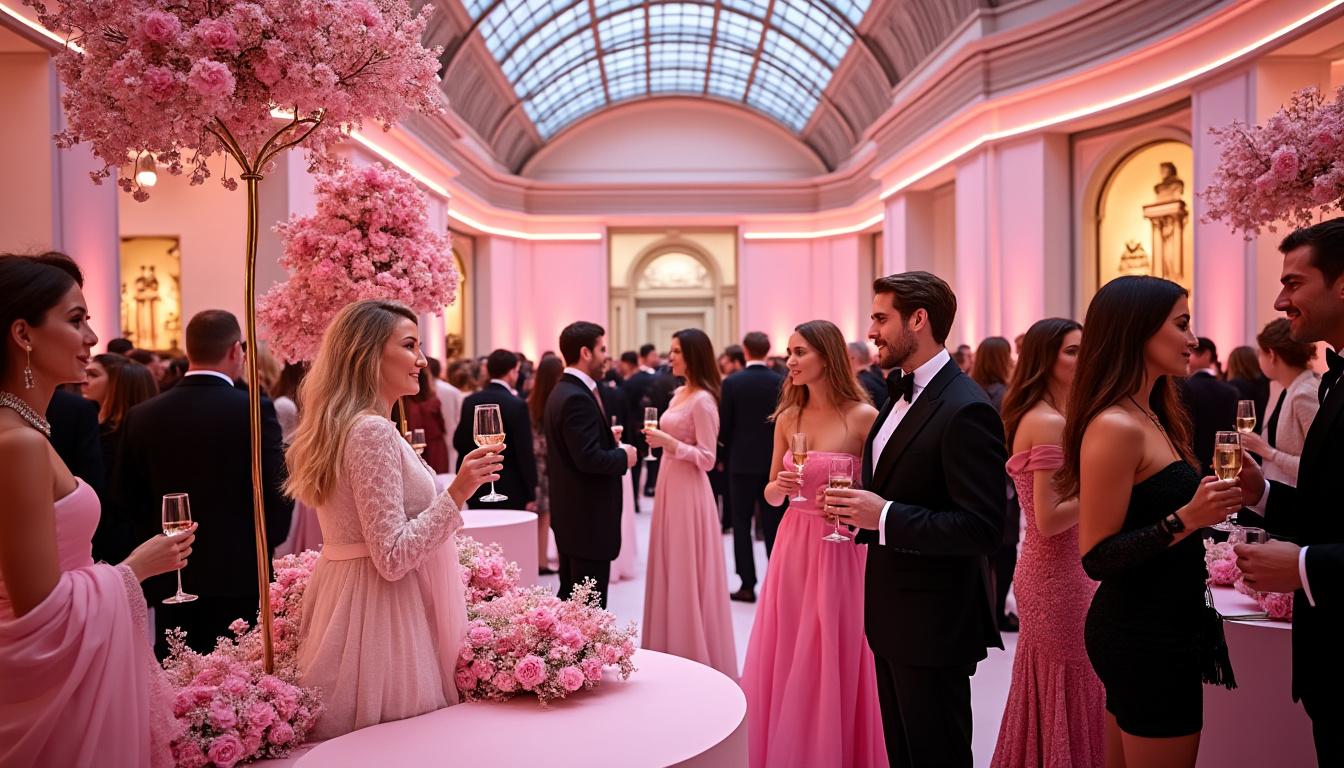 experience an unforgettable night of sophistication at the british museum's inaugural 'pink ball' fundraiser, where guests will enjoy champagne, rub shoulders with celebrities, and admire exquisite treasures—all for a noble cause.