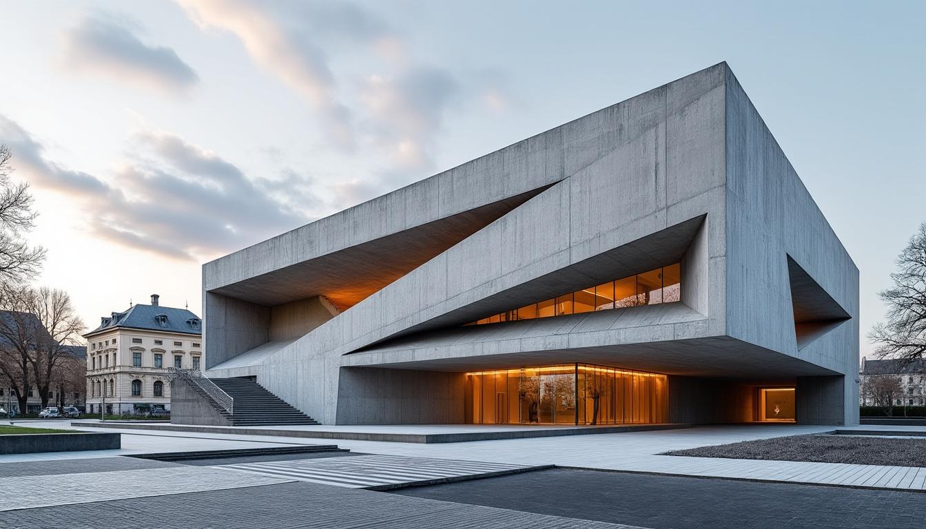 discover the striking concrete museum by schulz and schulz, seamlessly blending modern design with classic german architecture.