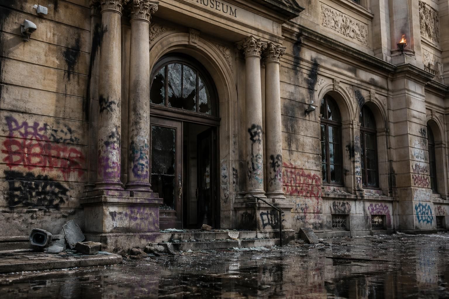 historic museum faces repeated vandalism with three attacks in one week, raising concerns about preservation and security.