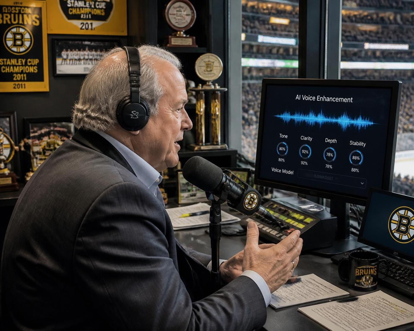 veteran bruins announcer jack edwards shares his journey of rediscovering his signature voice and passion for sports broadcasting.