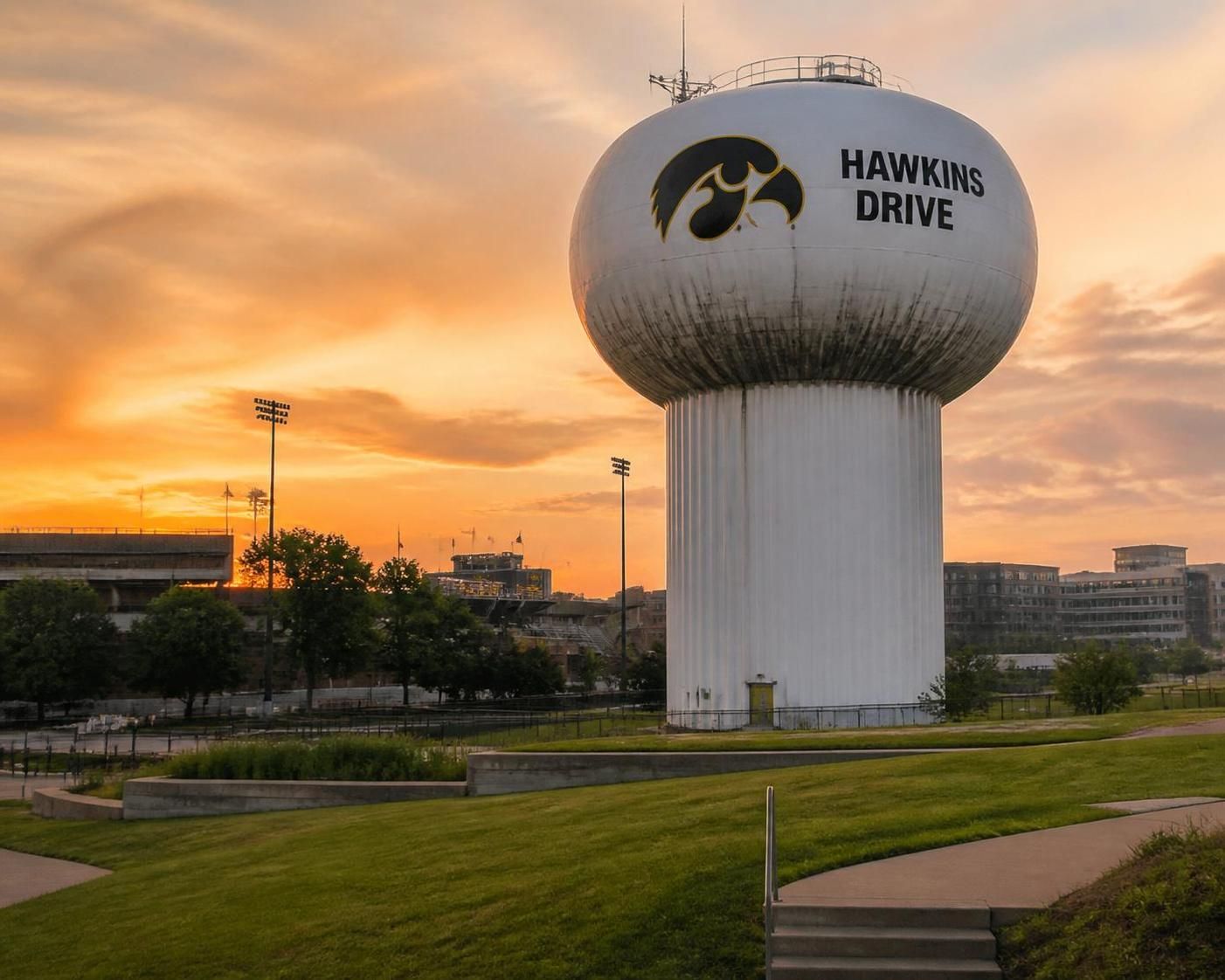 Iowa City's Iconic Tigerhawk Water Tower Gets Celebrated with a Unique Bobblehead 1 celebrate iowa city's iconic tigerhawk water tower with a unique bobblehead that honors this beloved landmark in a fun and memorable way.