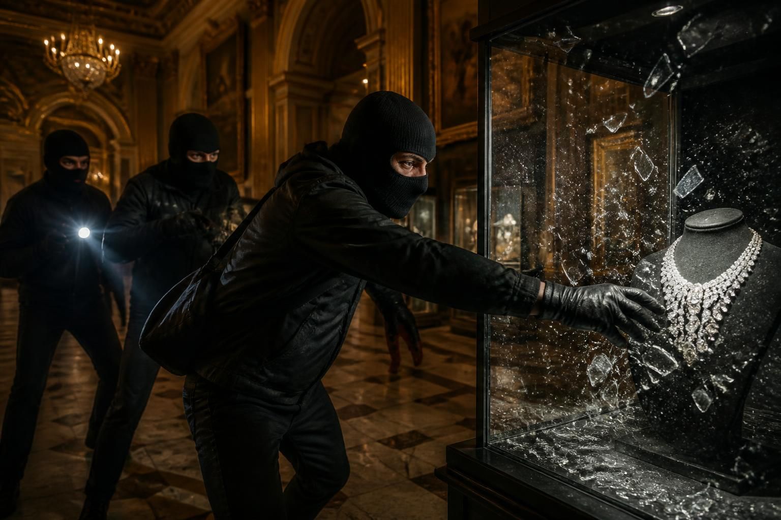 a daring heist in vienna where thieves smashed a display to steal a multi-million dollar diamond necklace from a museum. discover the details of this audacious robbery.