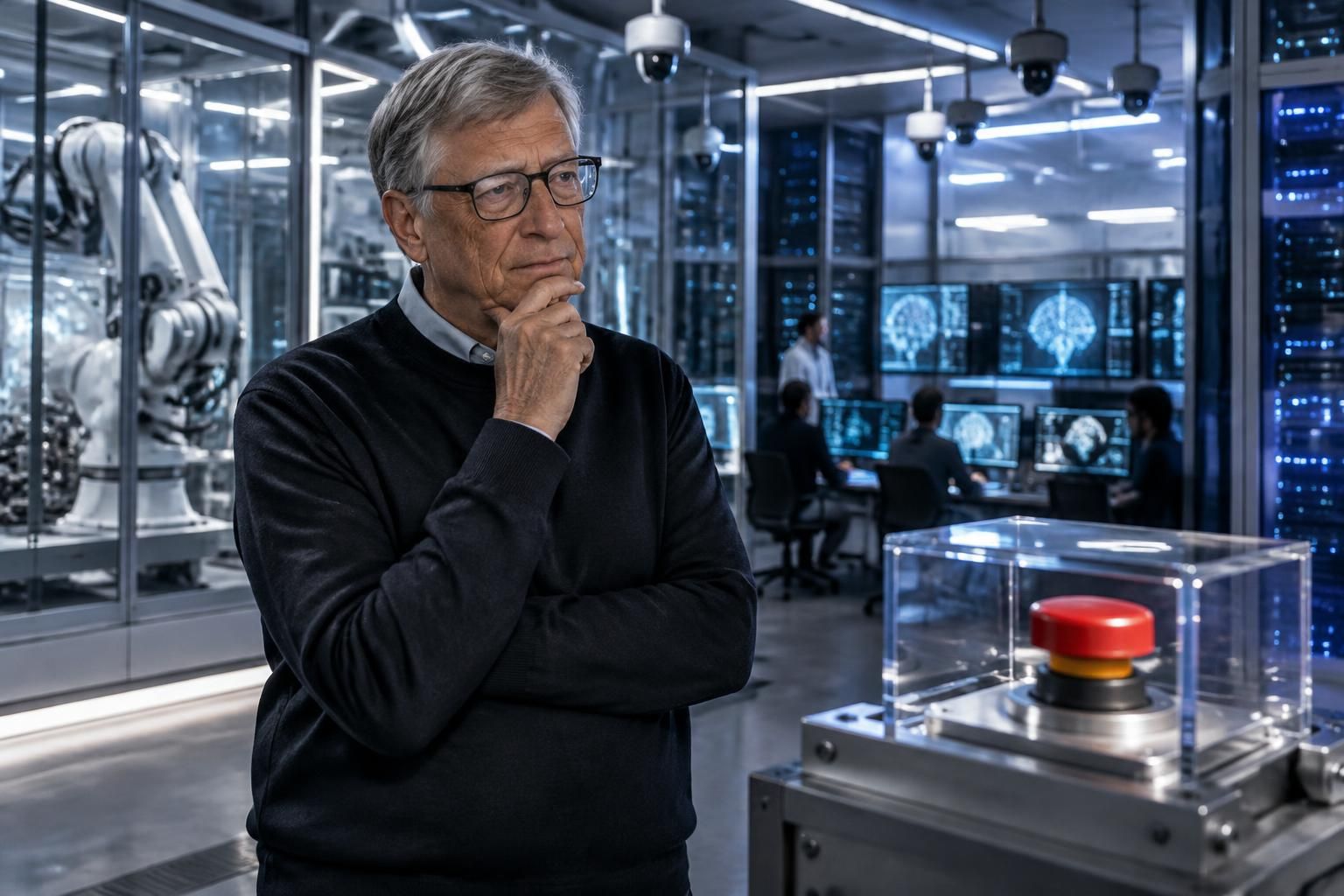 bill gates argues that strong ai safeguards and responsible oversight matter more than relying on an emergency kill switch to manage ai risks.