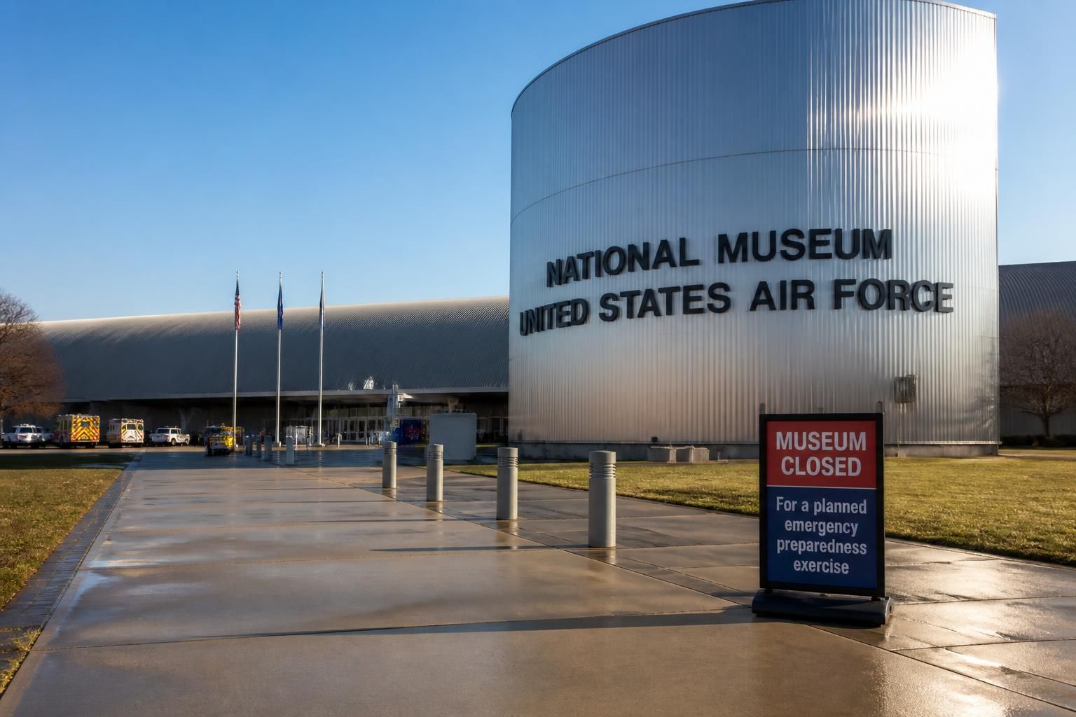 the national museum of the u.s. air force temporarily closes to conduct an active shooter preparedness exercise, ensuring safety and readiness for visitors and staff.