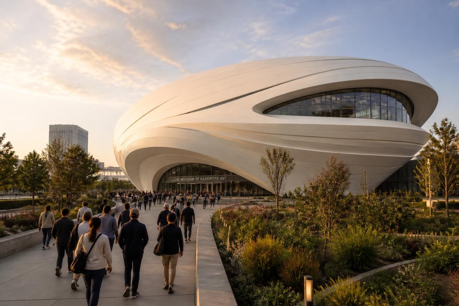 explore the lucas museum of narrative art's $1 billion journey across three cities over 16 years, showcasing a rich collection of visual storytelling.