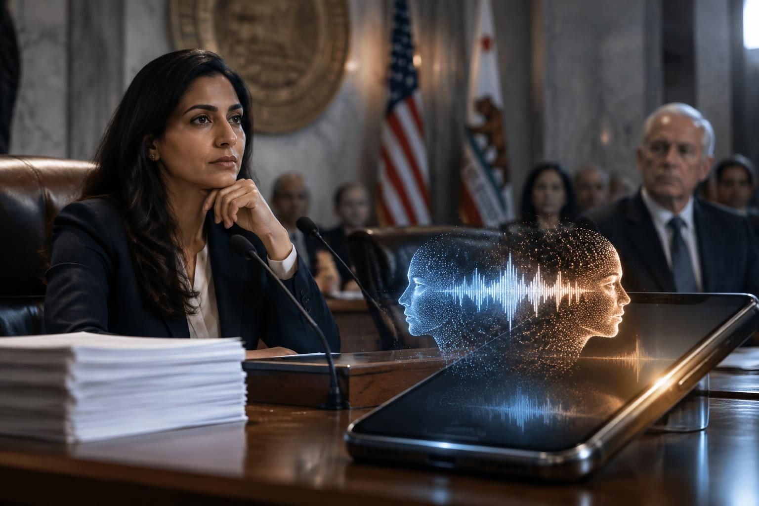 an ai-generated voice impersonating nithya raman has sparked ethics complaints, raising concerns about political ai and the role of rick caruso’s backing.
